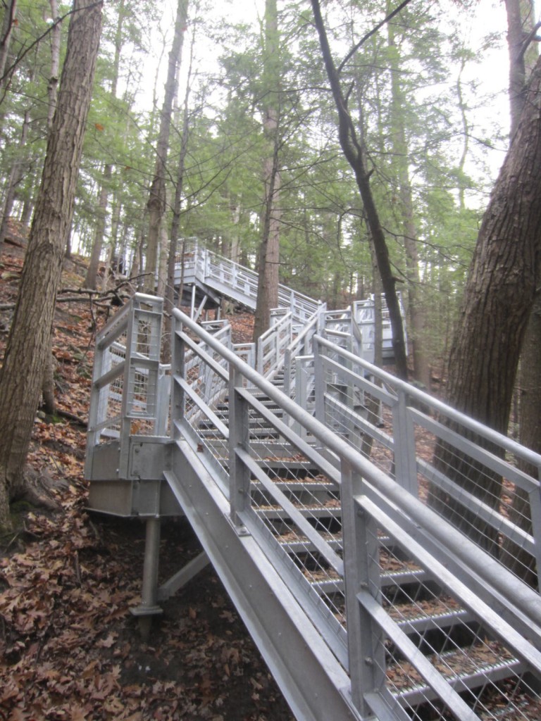 New galvanized steel staircase
